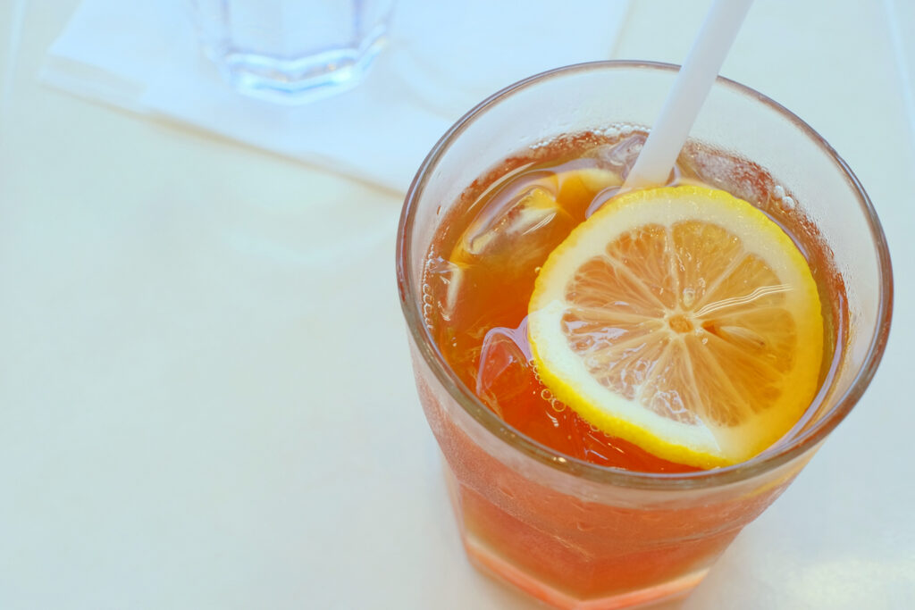House-made iced lemon tea