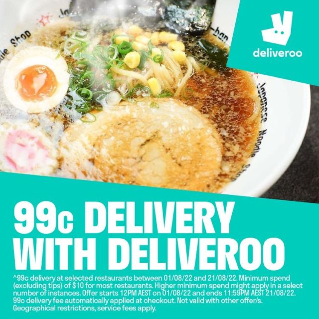 You will be able to order your favourite dishes and pay just $0.99 for delivery from Monday 1 August to Sunday 21 August 2022.
.
.

#ラーメン#ラーメン好きな人と繋がりたい#followme #foodporn #foodie #foodie #rd #ラーメンインスタグラマー#ラーメンデータベース#麺スタグラムramen#sydney#sydneyfoodie#sydneyfoods #sydneyeats #ramenlovers #noodlelovers #メンスタグラマー#シドニーラーメン#ラーメンランチ#ラーメンテロ#ラーメンショップ#ラーメンマン#ラーメン博物館#ラーメン活動#ラーメン馬鹿 #ichibanboshisydney #sydneyramen #sydneyjapanesefood #boilednoodles #ramenpull#deliveroo